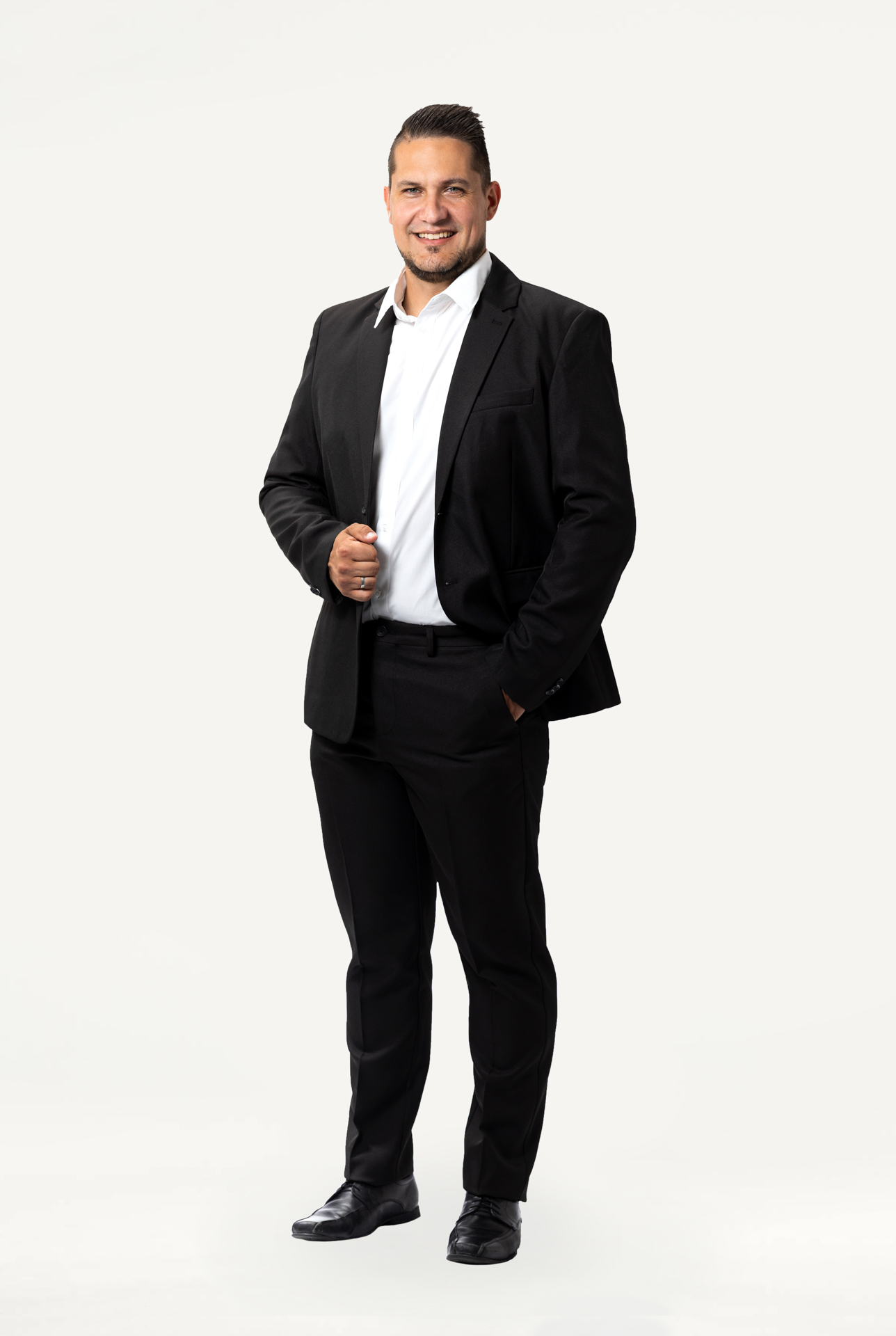Einreihiges Sakko Slim Fit schwarz
